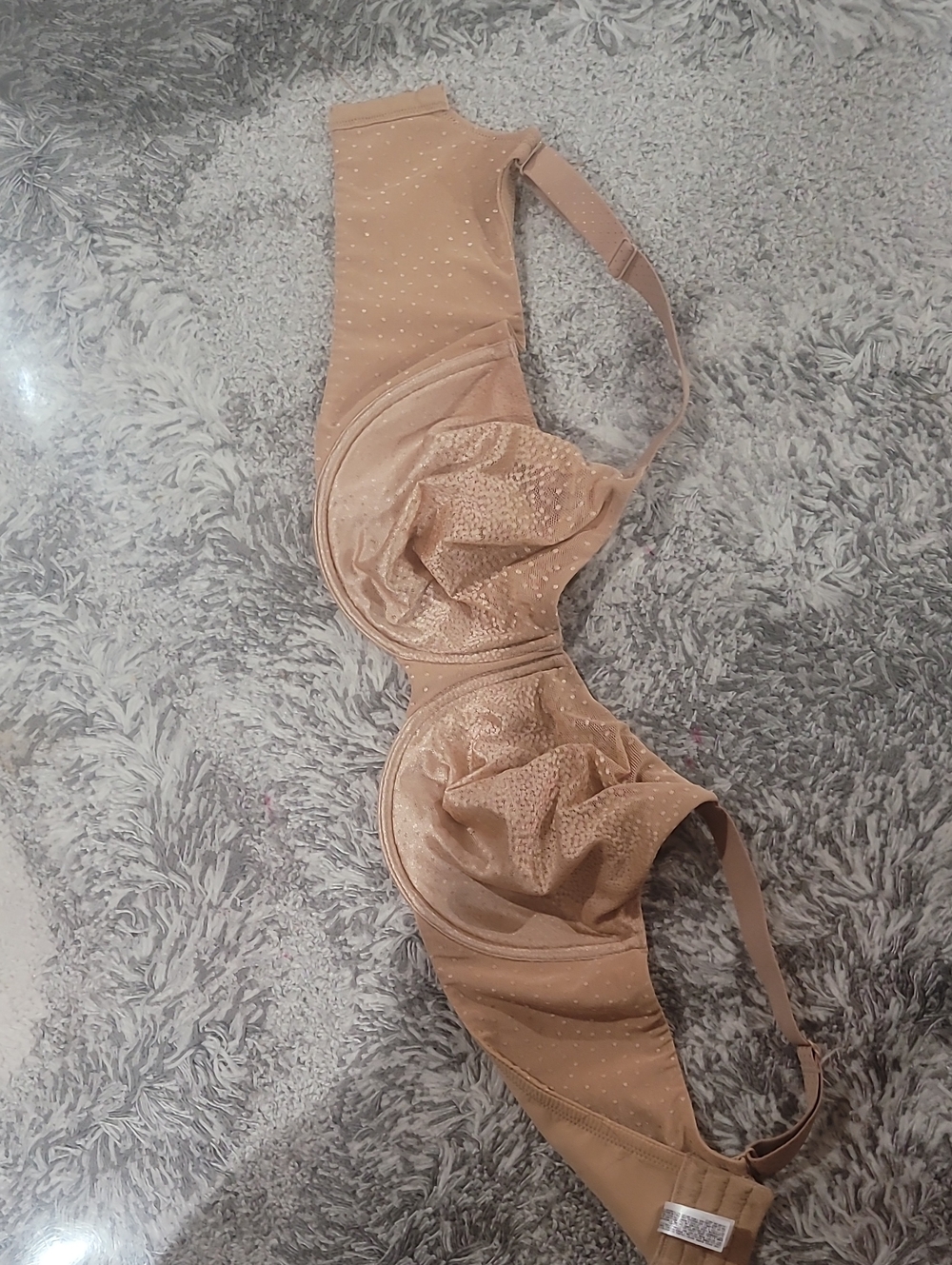 Wacoal Beige Dot Lace Full Coverage Bra